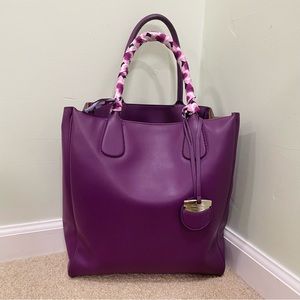 Salvatore Ferragamo Gancini Nolita tote purple